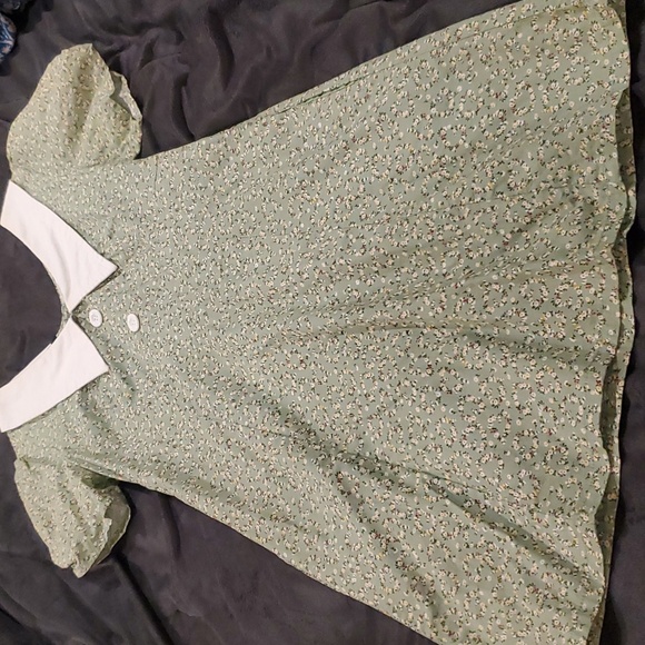 Vintage modcloth Peter pan collar floral dress size s/m - Picture 2 of 8